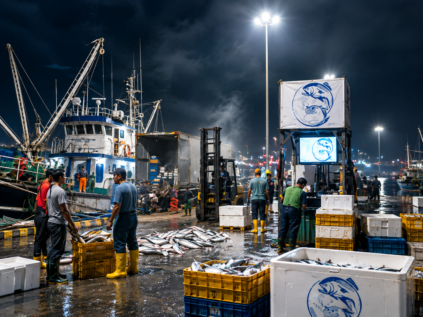 Fishing port logistics